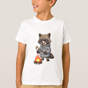 Marshmallow Rosterende Wasbeer Hoodie Kids T-shirt