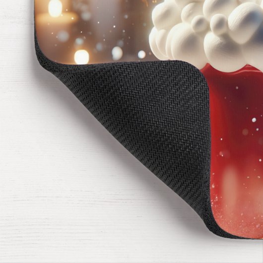 Marshmallow sneeuwman in warme chocolademelk muismat (Hoek)