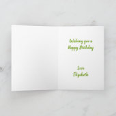 Marshmallow sur la carte d'anniversaire pliée (Intérieur)