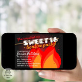 Marshmallow Sweet 16 Bonfire Party Invitation