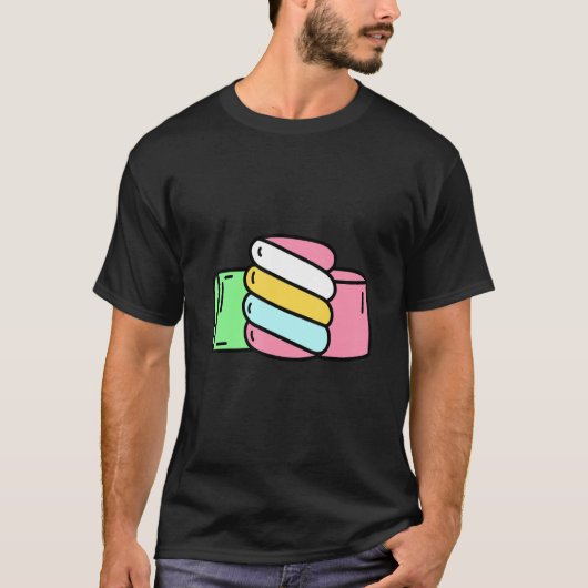 Marshmallow sweets candy t-shirt (Voorkant)