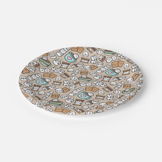 Marshmallow Tres Papieren Bordje (Gekanteld)