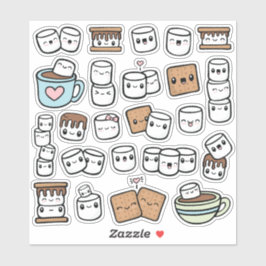 Marshmallow Tres Vinyl Sticker