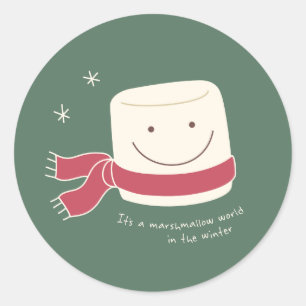 Marshmallow World Kerst stickers