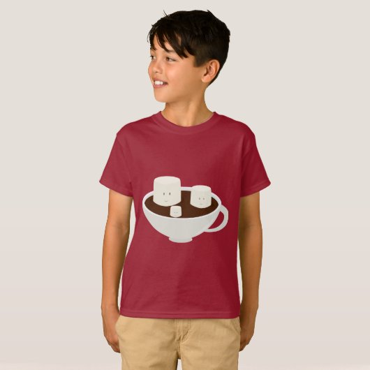 Marshmallows in warme chocolade t-shirt (Voorkant volledig)