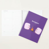 Marshmallows mignons roses par dessin animé sur le (Devant avec enveloppe)