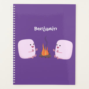 Marshmallows mignons roses par dessin animé sur le