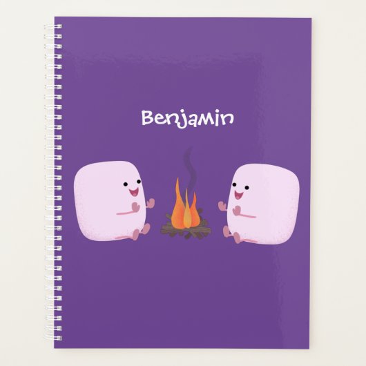 Marshmallows mignons roses par dessin animé sur le (Devant)