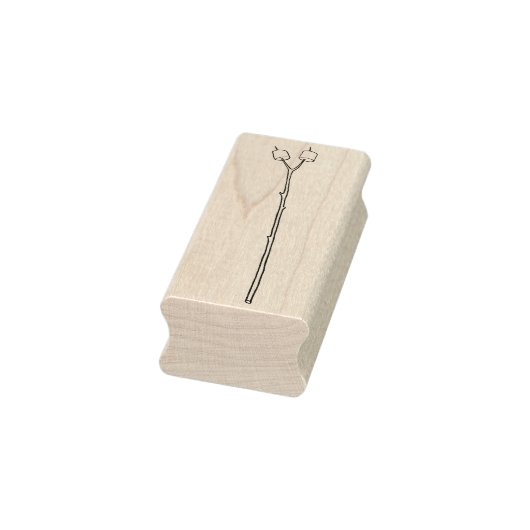 Marshmallows op een Stick Rubber Stamp Rubberstempel (Stempel)