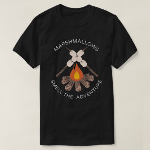 Marshmallows op kampvuur t-shirt