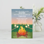 Marshmallows Toasted Bonfire Party Kaart (Staand voorkant)