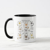 MARSHmeowLOWS Whimsical Wordplay Cat Marshmallows Mok (Links)