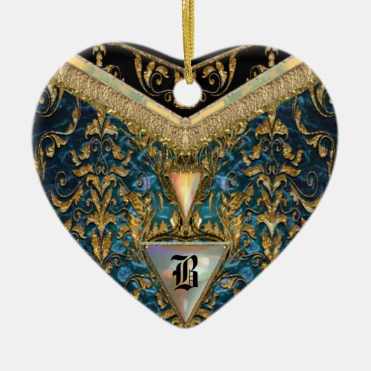 Marshwell Cordell Victoriaans Monogram Keramisch Ornament (Voorkant)