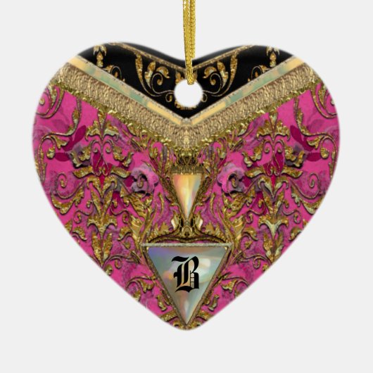 Marshwell Victoriaans Monogram Keramisch Ornament (Voorkant)