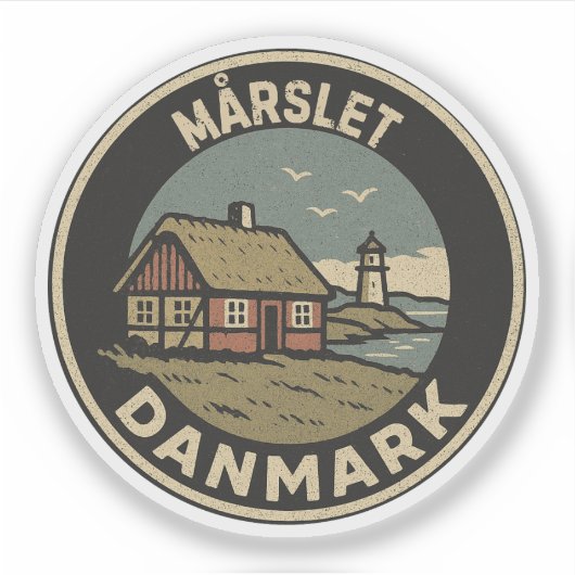Mårslet, Denemarken Danmark Sticker (Voorkant)
