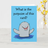 Marsouin drôle, carte d'anniversaire multi de but (Fleur jaune)