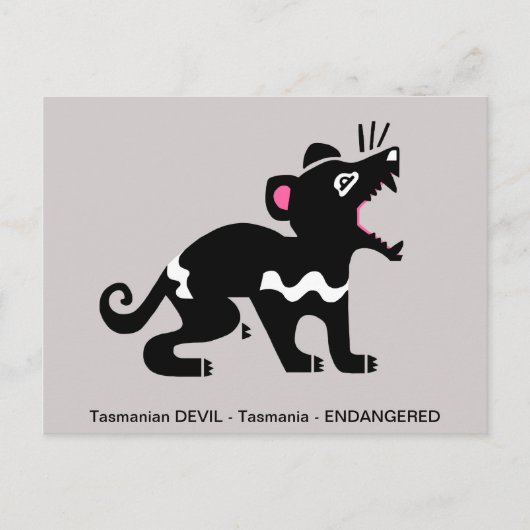 Marsupial - Tasmaanse DUIVEL - Aussie Wildlife Briefkaart (Voorkant)