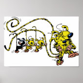 Marsupilami babies hanging on tail poster (Voorkant)