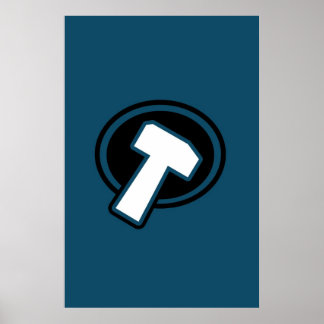 Marteau bleu - Poster