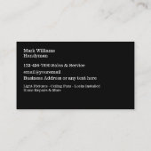 Marteau classique Emblem Handyman Carte de visite (Dos)