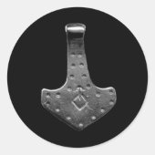 Marteau en acier noir petit rond stickers (Devant)