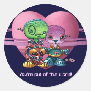 Marteenie Valentijnsticker Ronde Sticker