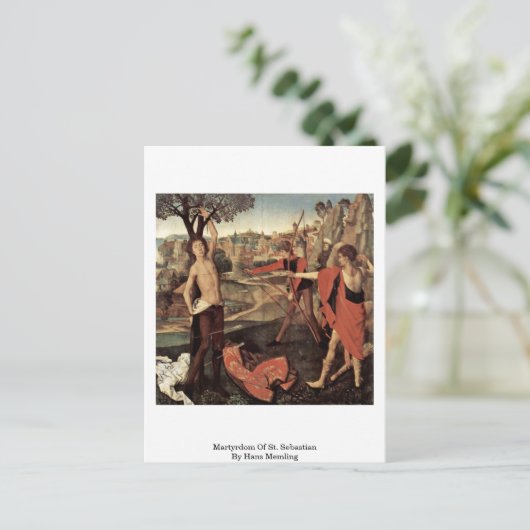 martelaarschap van St. Sebastian door Hans Memling Briefkaart (Staand voorkant)