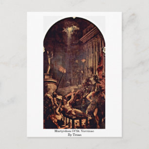 martelaarschap van St. Vavrinec door tiaan Briefkaart