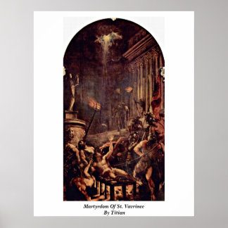 martelaarschap van St. Vavrinec door tiaan Poster