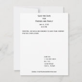 Marten Anniversaire Photo Monogramme Invitation (Dos)