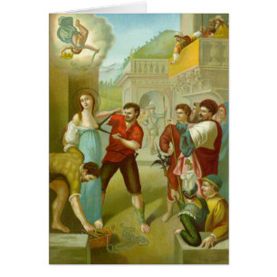 Marterdood van St. Agatha (M 03) blanco wenskaart