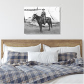 Martha Canary "Calamity Jane" op Horseback Canvas Afdruk (Insitu (Slaapkamer))