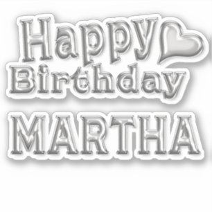 Martha Happy Birthday Autocollant Sticker