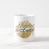 Martha Sweeney Gold Lips Coffee Mok (Center)