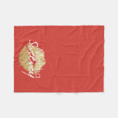 Martha Sweeney Gold Lips Fleece Blanket (Voorkant (Horizontaal))