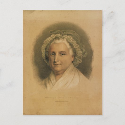 Martha Washington Portret van Ives Briefkaart (Voorkant)
