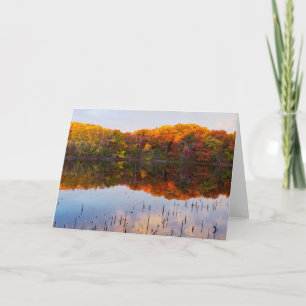 marthaler park automne et étang carte de voeux