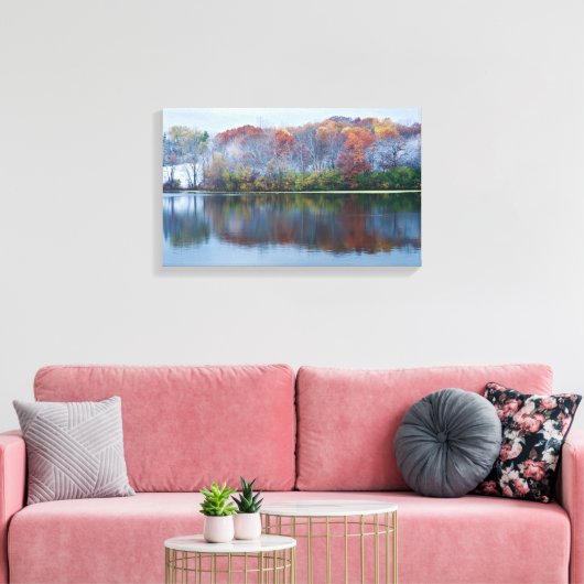 Marthaler Park Snowy Autumn Morning Canvas Afdruk (Insitu (Woonkamer))