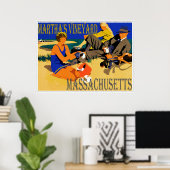 Martha's Vineyard Beach Scene Poster (Thuiskantoor)