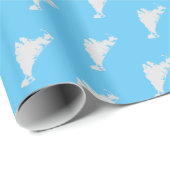 Martha's Vineyard Blue and Grey Map Cadeaupapier (Rol Hoek)