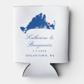 Martha's Vineyard Edgartow Navy Wedding Koelbox Blikjeskoeler (Voorkant)