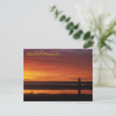 Martha's Vineyard Edgartown Lighthouse Dawn Briefkaart (Staand voorkant)