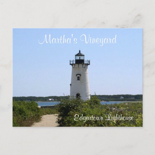 Martha's Vineyard Edgartown Lighthouse Post Card Briefkaart (Voorkant)