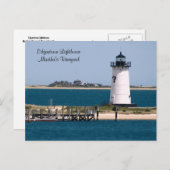 Martha's Vineyard, Edgartown Lighthouse Post Card Briefkaart (Voorkant / Achterkant)