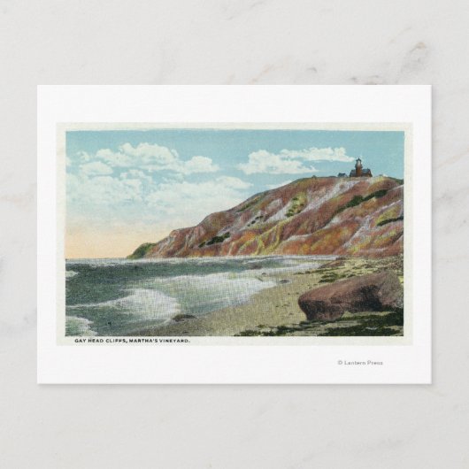 Martha's Vineyard, Gay Head Cliffs Uitzicht Briefkaart (Voorkant)