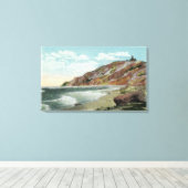 Martha's Vineyard, Gay Head Cliffs Uitzicht Canvas Afdruk (Insitu (Houten vloer))