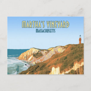 Marthas Vineyard Gay Head vuurtoren Massachusetts Briefkaart
