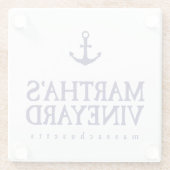 Martha's Vineyard Glazen Onderzetter (Achterkant)