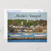Martha's Vineyard Harbour Cape Cod Mass Post Card Briefkaart (Voorkant / Achterkant)
