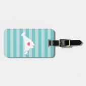 Martha's Vineyard Heart | geboortestad Bagagelabel (Voorkant horizontaal)